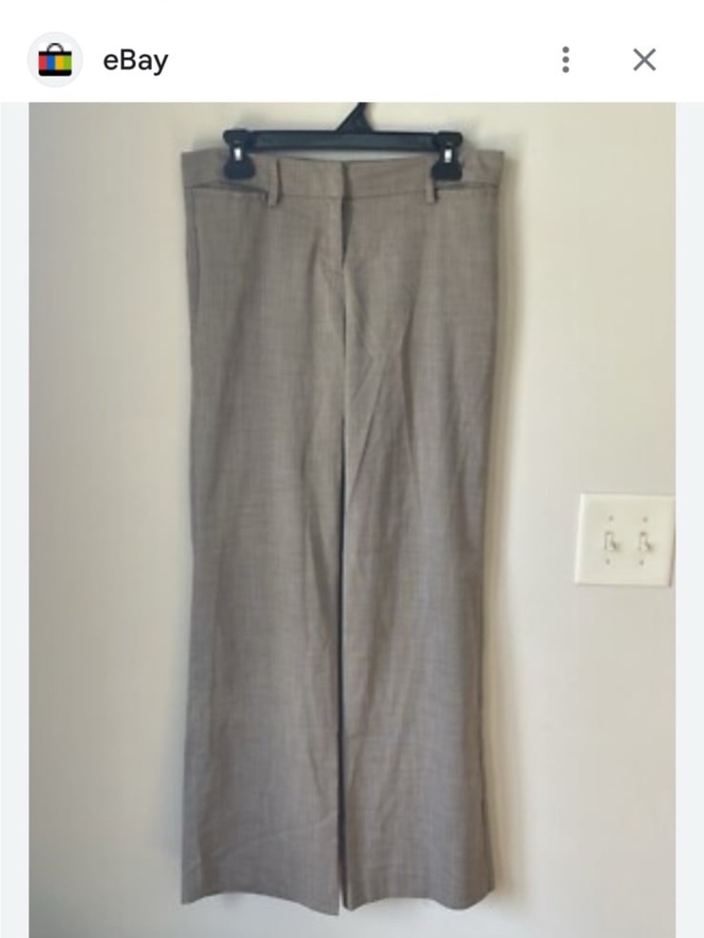 New York & Company Light Gray Women’s Dress Pants - Tailored Straight Leg